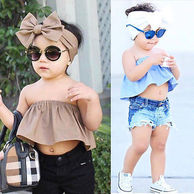 Toddler Fashion Sleeveless Top & Headband Set