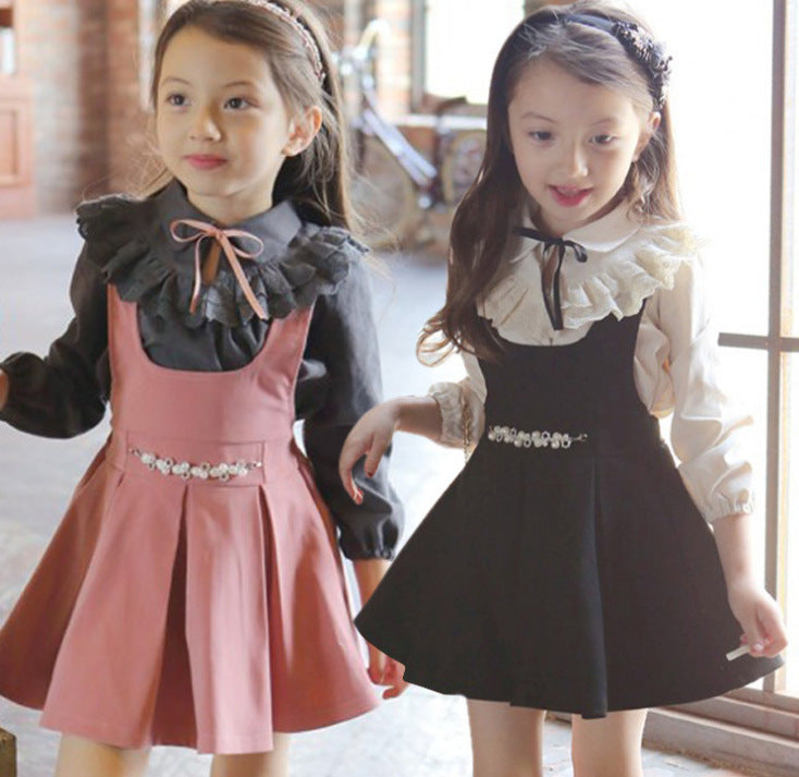 Korea Style Suspender Casual Dress - Stylish Toddler Zone
