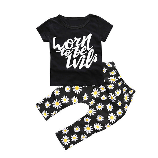 Printed T-Shirt and Jogger Pants Set