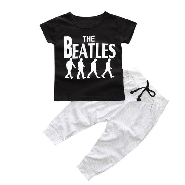 Printed T-Shirt and Jogger Pants Set